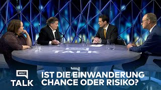 WELT TALK - Einwanderung: Chance oder Risiko? Mit Ricarda Lang, Friedrich Merz & Leon de Winter