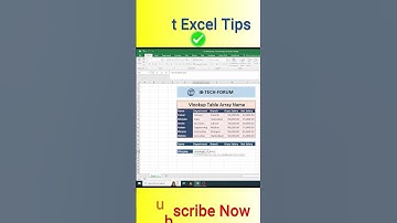 How To Setup Table Array Name In VLOOKUP #exceltips #busysoftware