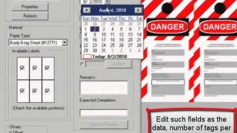Brady LockoutPro Software: Printing Lockout Procedure Tags