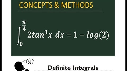 integrate 2tan^3xdx=1-log2 between 0 to 