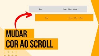 Como mudar a cor do MENU ao SCROLL na Página! HTML | CSS | JS