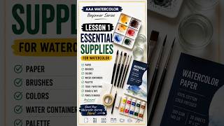 Watercolor for Absolute Beginners – Lesson 1 | Essential Supplies for Watercolor #watercolorclass