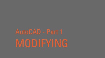AutoCAD Modifying part 1:  MOVE, COPY, ROTATE, EXTEND, TRIM, FILLET, CHAMFER