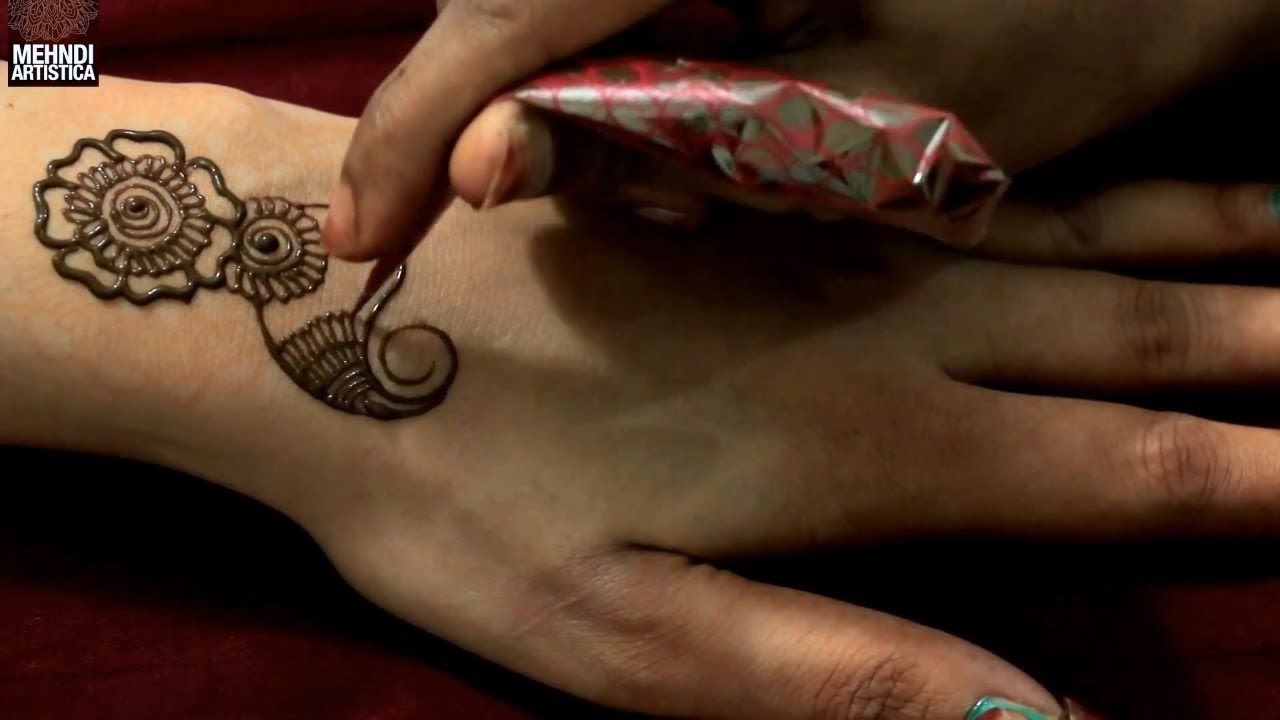Download Cute Easy Bel Hathphool Mehndi Design | Girlish HEENA ...