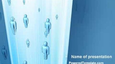 Free Blue People Abstract PowerPoint Template by PoweredTemplate.com