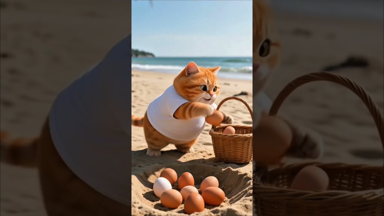 🌟🐢 Funny Cat and Brave Turtle in the Backyard!