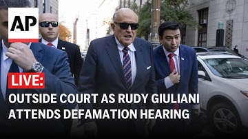 LIVE: Outside Manhattan court as Rudy Giuliani appears for defamation case hearing