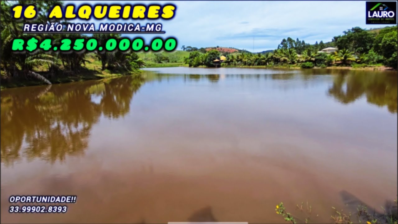 🌿 VENDE FAZENDA 16 ALQUEIRES / NOVA MODICA-MG COM BARRAGEM E CASA SEDE LUXO 🌿 