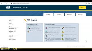 AET Journal- Leadership Role