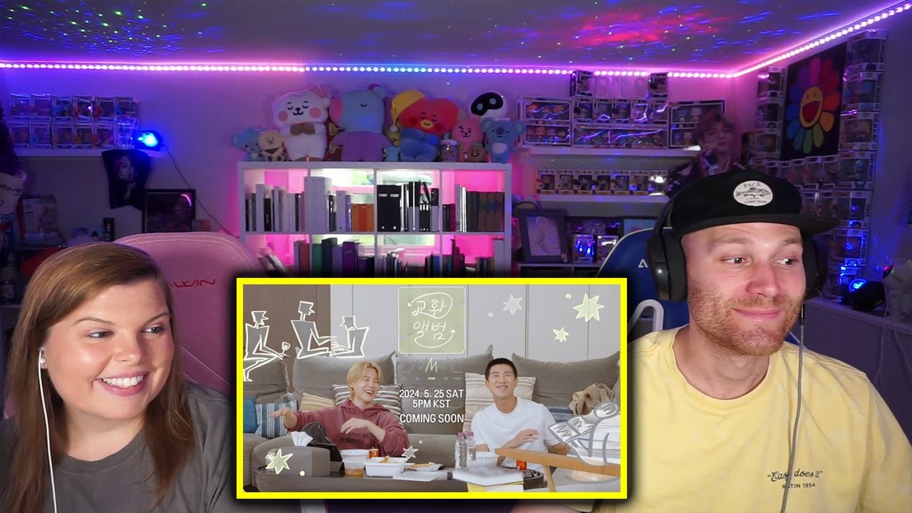 RM 'Nuts' Live Video + MMM(Mini \u0026 Moni Music) Jimin and RM Album Exchange Talk REACTION!!