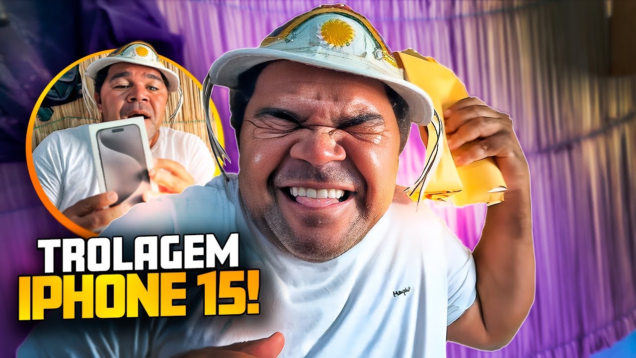 GALO CEGO FOI TROLADO COM UM IPHONE 15 PRO MAX 🤣🤣  RECEBIDOS DO GALO CEGO