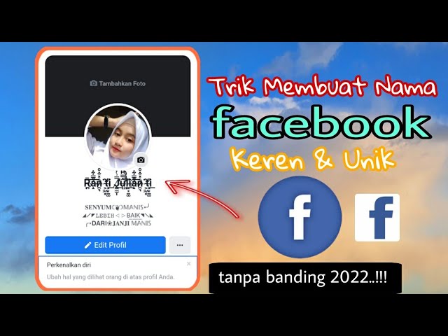 Cara buat nama facebook unik dan keren 2022 | Doinx Minongg class=