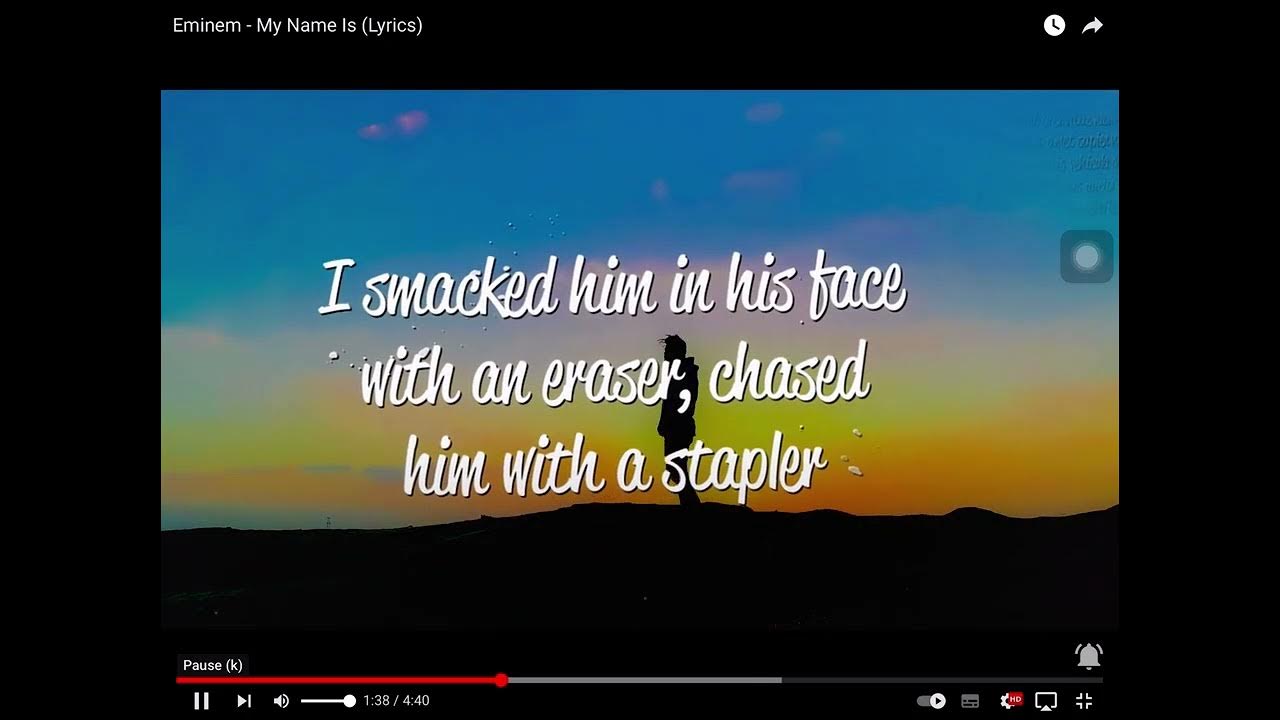 Eminem my name is lyrics youtube