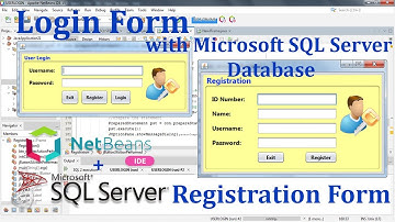 Netbeans 15 with MS SQL SERVER 2022 #4: Login and Registration Form