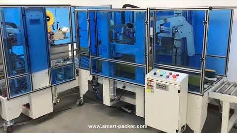 Automatic different carton box size sensing H type carton sealing machine box sealer line