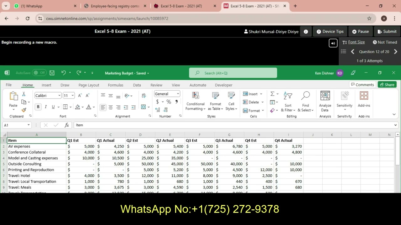 SIMnet Excel 5-8 Exam - 2021 (AT) | SIMnet_Excel_5-8_Exam - 2021 (AT) | SIMnet_Excel_5-8_Exam