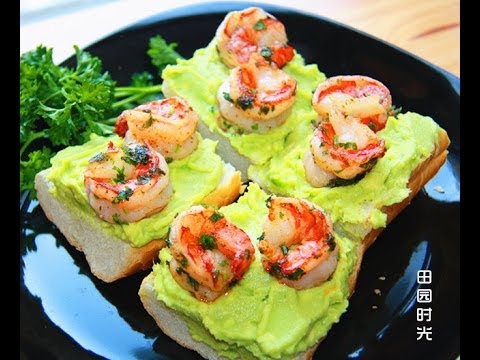 便当创意(2)-牛油果虾仁包Lunch idea(2)Shrimp and avocado with bread