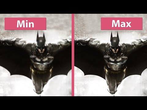 Batman: Arkham Knight – PC Min vs. Max Graphics Comparison [60fps][FullHD]