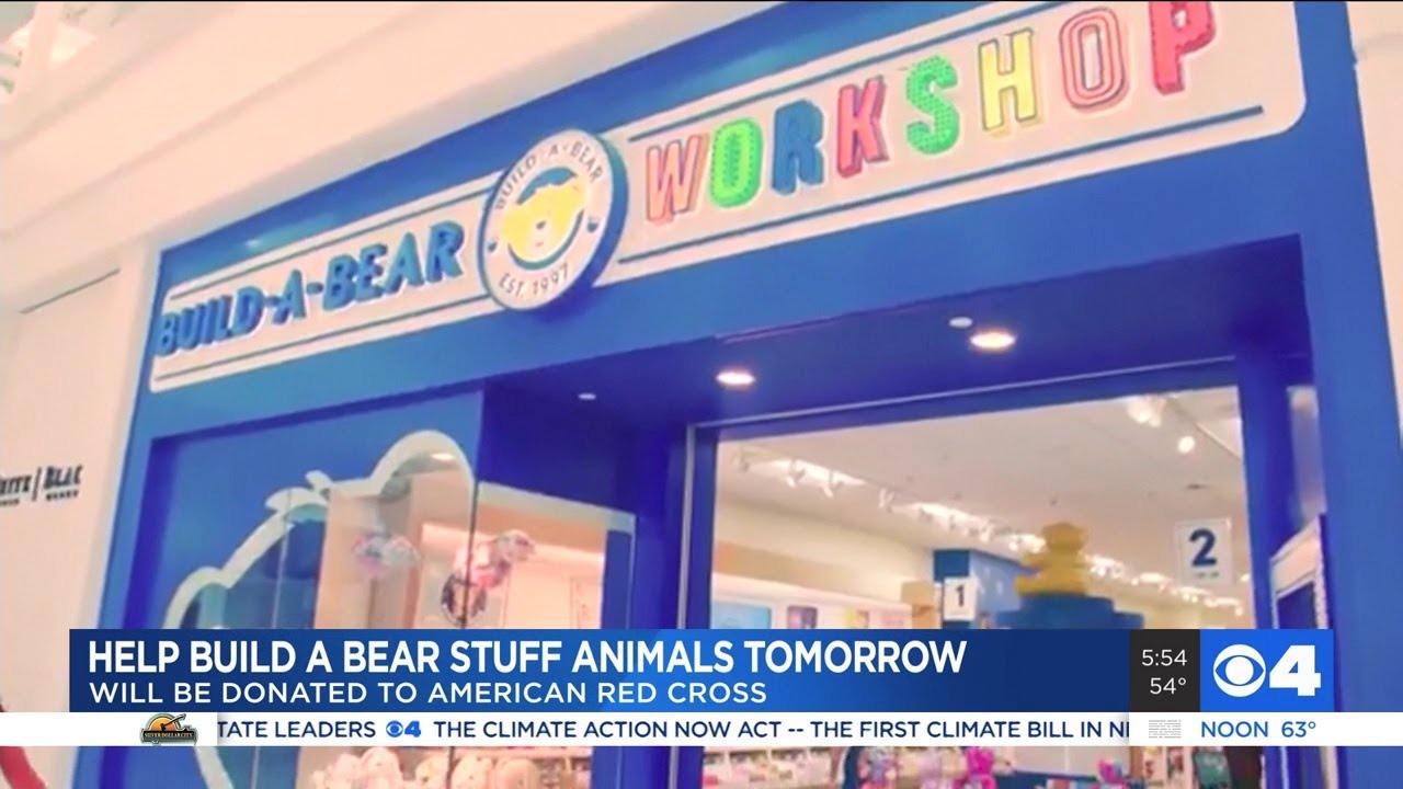 Build-A-Bear asking for people to help stuff bears for Red Cross