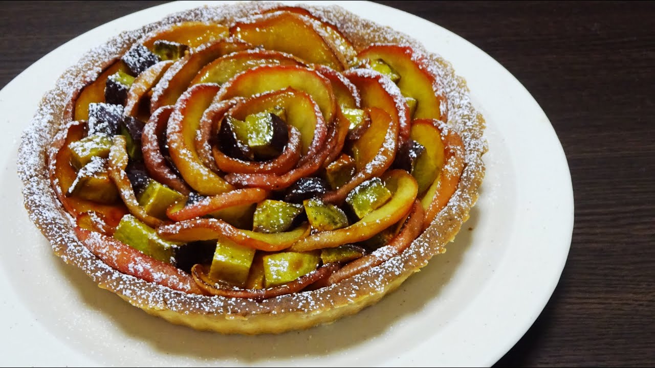 さつまいもとりんごのタルトの作り方 How To Make A Sweet Potato And Apple Tart Youtube