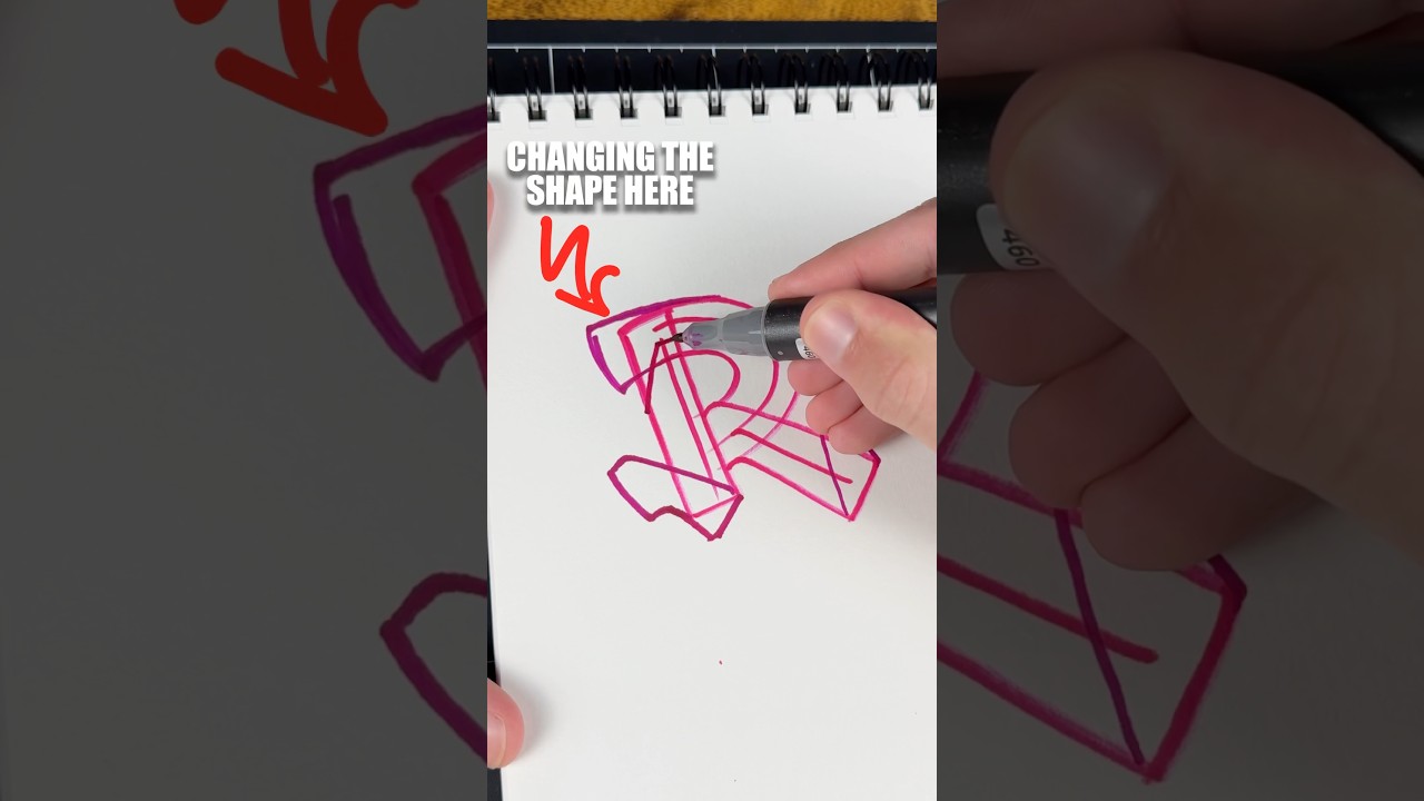 Граффити с буквой «R» от начала до конца (менее 60 секунд)… ✍️ 