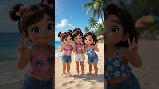 Sun, sand, selfies, and besties! 🌊📸❤️ #ai #selfie #beach #ytshorts #trendingshorts