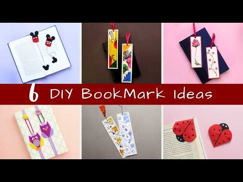 6 DIY Bookmark Ideas 🔖✨ | Easy Handmade Bookmarks | Cute Paper Crafts