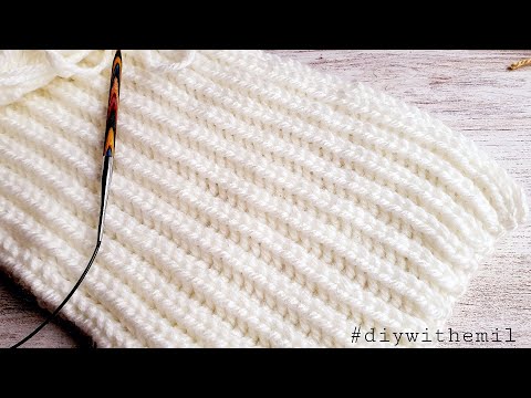 How to knit a very easy fluffy scarf Tutorial