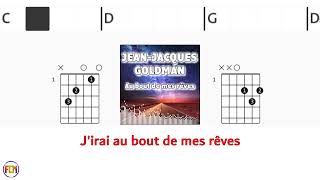 JEAN-JACQUES GOLDMAN Au bout de mes rêves FCN GUITAR CHORDS & LYRICS screenshot 4