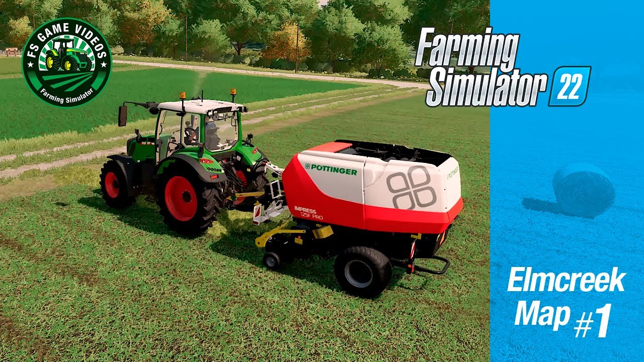 FS22 Elm Creek 2 Timelapse Mowing Grass, Drying and Making Hay