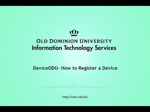 How to Register a Device on DeviceODU