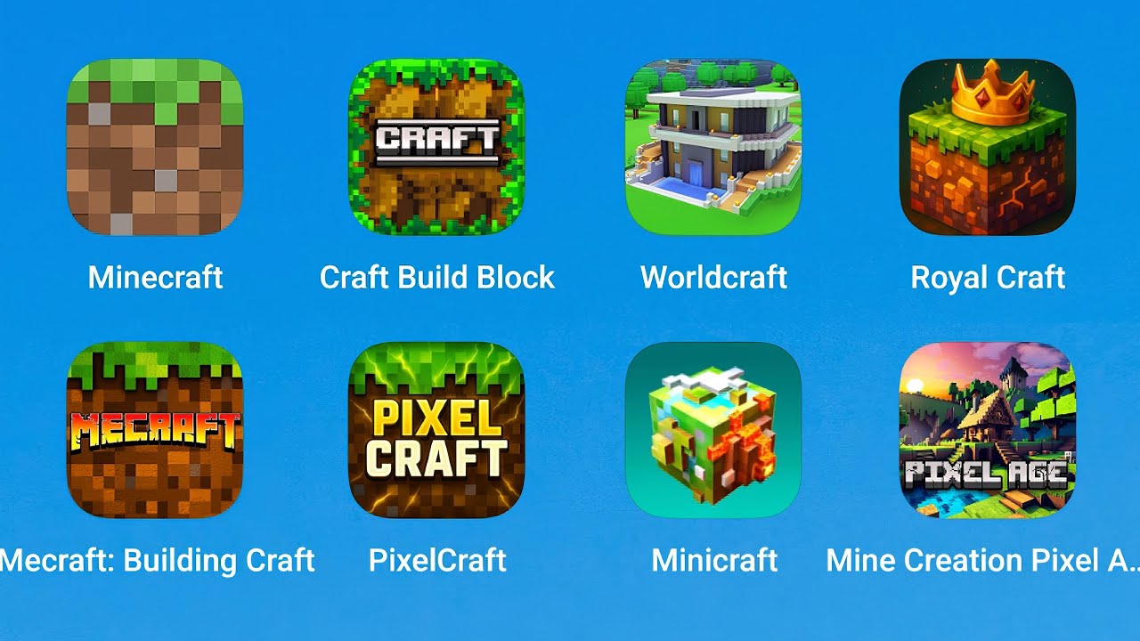 Minecraft, Craft Build Block, Worldcraft, Royal Craft, Mecraft Building, PixelCraft, Minicraft