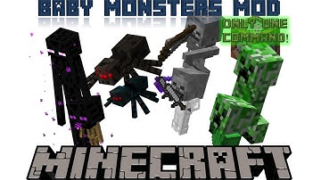 Baby Monsters Mod | Minecraft 1.9 Only One Command