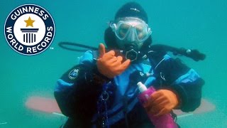 Longest open saltwater SCUBA dive (female) - Guinness World Records