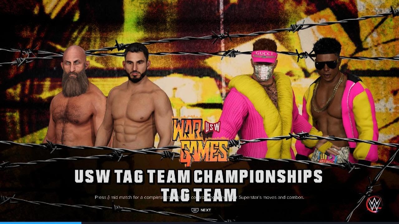 Wave Bro USW Tag Team Titles: The Wave Bros Vs #DIY(War Games) - YouTube