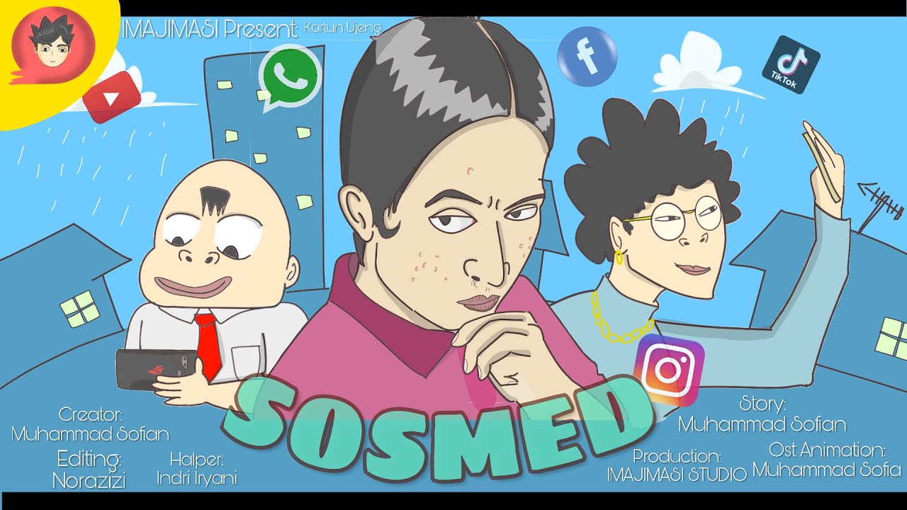 Pengaruh Buruk Sosial Media-Kartun Lucu Si Ujeng - YouTube