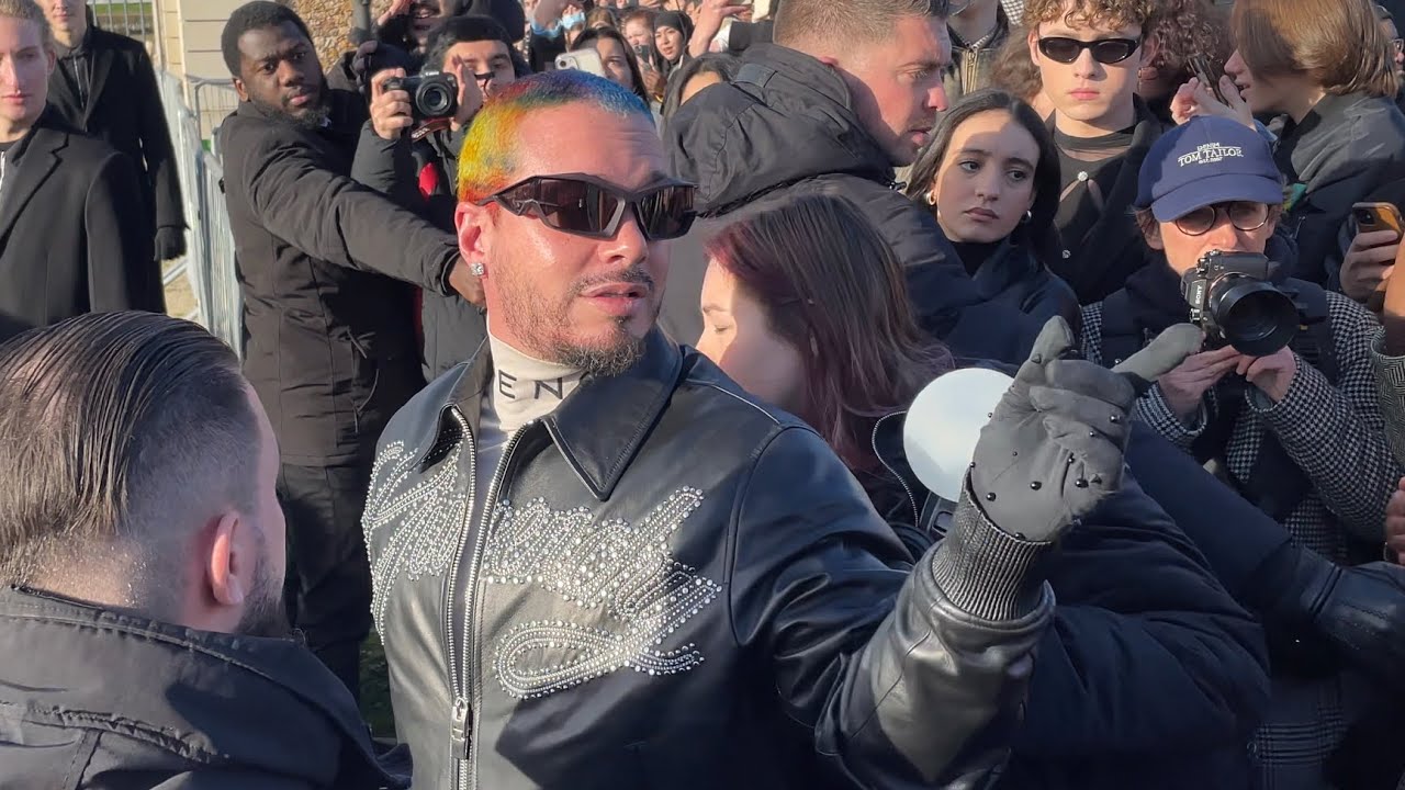 J. Balvin at the Men's Fall-Winter 2022 Show