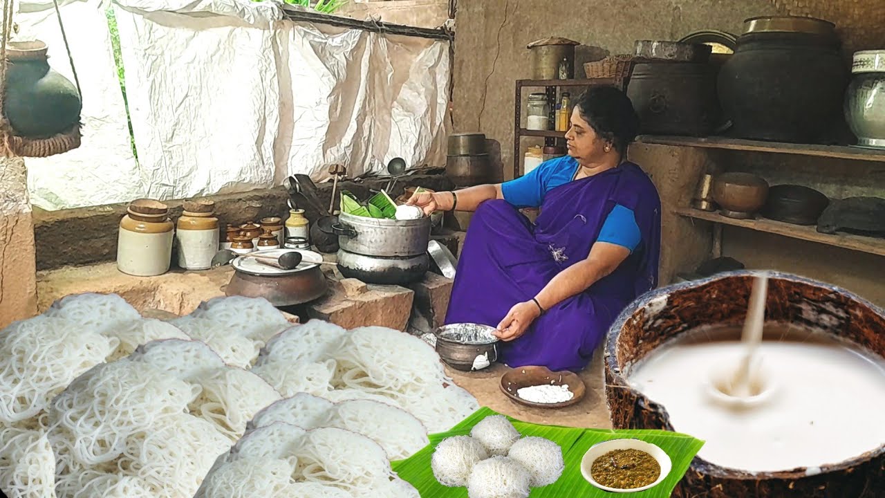 Kerala tradition Nulappam recipe | Village cooking | Rural food recipes | traditional lifestyle