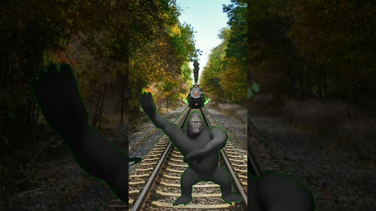 November 14, 2023 gorilla dance and train 🚆 funny video l 