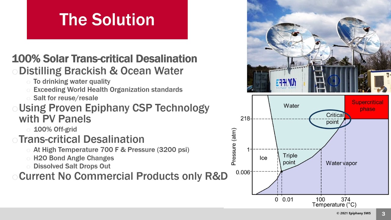 Epiphany Solar Water Systems: American-Made Solar Desal Round 2 - Innovation Phase