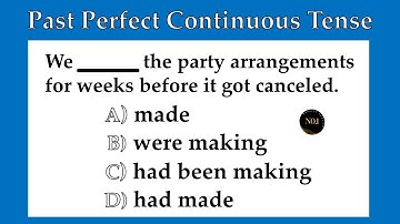 Past Perfect Continuous Tense Quiz 🔥|English Grammar test| Test your English | No.1 Quality English