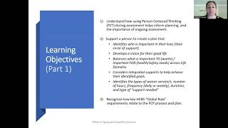 Overview of Maine's Enhanced Person-Centered Planning Process for BI and ORC Care Coordinators