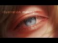 厚塗りイラストメイキング『目イキング』illustration making CLIP STUDIO PAINT　字幕付き