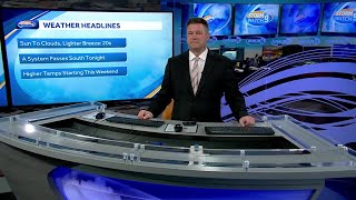 Video: Clouds move in as storm stays to south