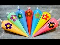 Making Slime with Piping Bags | Best Rainbow slime Video | Relaxing & Oddly Satisfying Slime ASMR