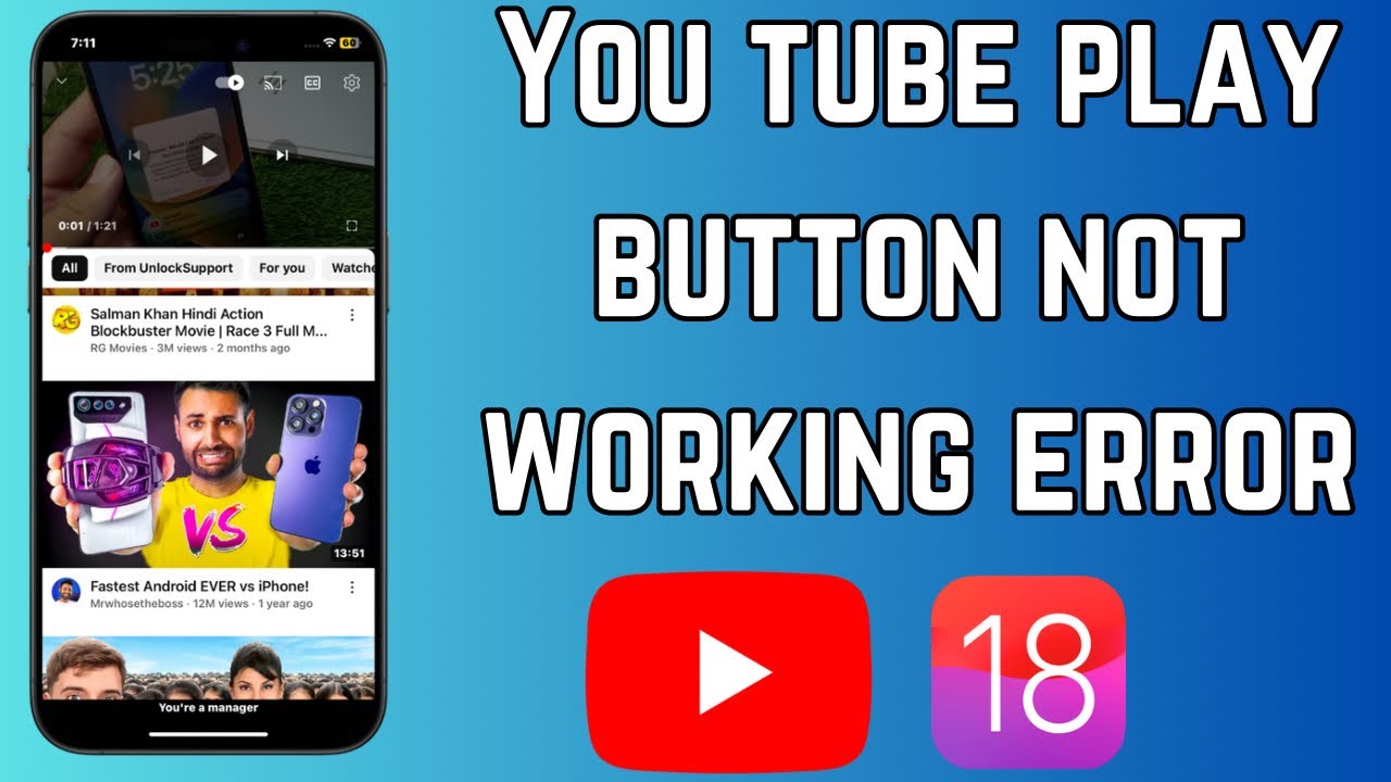 How to Fix YouTube Play Button Not Working After Pause | 2024 - YouTube