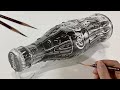 鉛筆画 瓶のコカ・コーラ 描いてみた・Pencil Drawing bottled Coca Cola