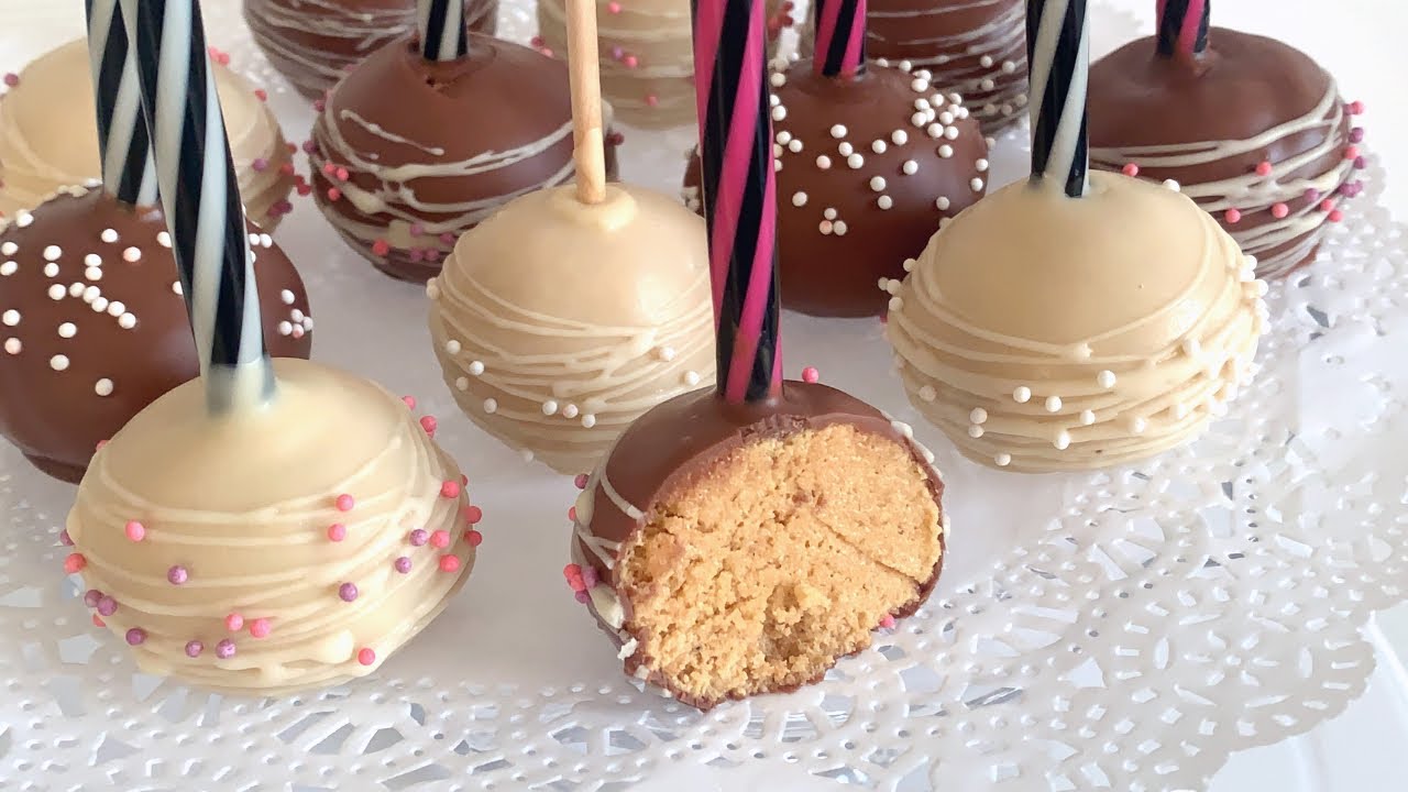 Caramel Cake Pops Recipe // How to make cake pop at home YouTube