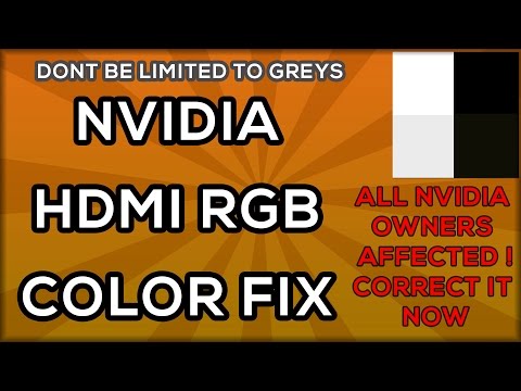Nvidia HDMI Color Fix - Output Dynamic range RGB