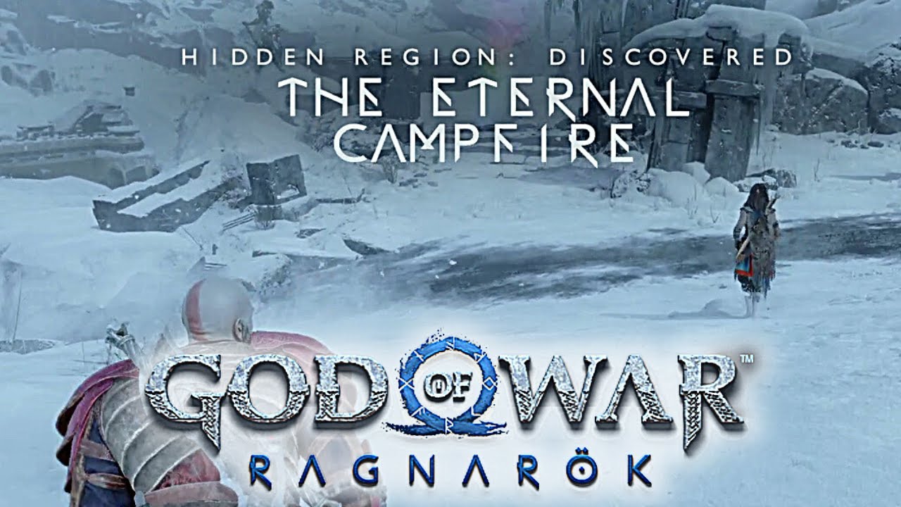 found the eternal campfire at the Lake of nine | God of War Ragnarök ps5